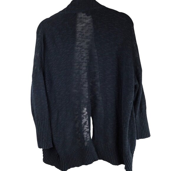 Express Womens Black Open Front Long Cardigan‎ Sweater Small Petite - Picture 4 of 5